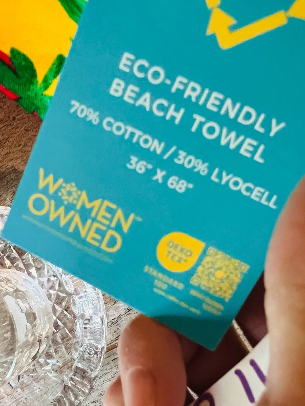 Bright Strawberry Print Beach Towel - easy to find on the beach!!